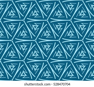 Abstract background. Vector seamless pattern. Blue geometric seamless pattern in modern stylish