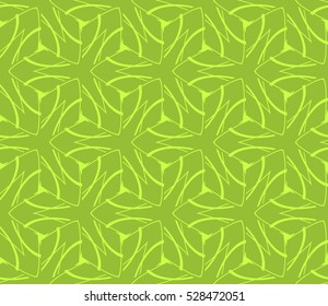 Abstract background. Vector seamless pattern. Green geometric seamless pattern in modern stylish