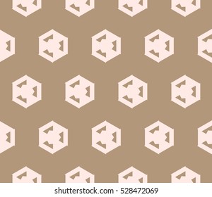 Abstract background. Vector seamless pattern. Beige geometric seamless pattern in modern stylish
