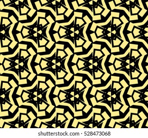 Abstract background. Vector seamless pattern. Yellow geometric seamless pattern in modern stylish