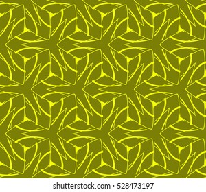 Abstract background. Vector seamless pattern. Yellow geometric seamless pattern in modern stylish