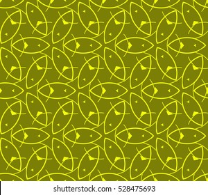 Abstract background. Vector seamless pattern. Yellow geometric seamless pattern in modern stylish