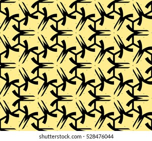 Abstract background. Vector seamless pattern. Yellow geometric seamless pattern in modern stylish