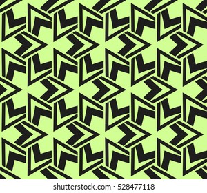 Abstract background. Vector seamless pattern. Green geometric seamless pattern in modern stylish