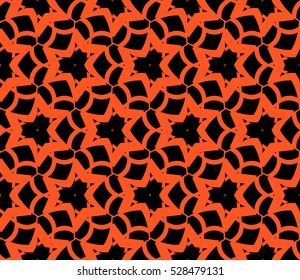 Abstract background. Vector seamless pattern. Orange geometric seamless pattern in modern stylish