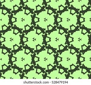 Abstract background. Vector seamless pattern. Green geometric seamless pattern in modern stylish
