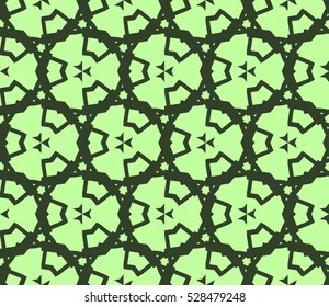 Abstract background. Vector seamless pattern. Green geometric seamless pattern in modern stylish