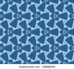 Abstract background. Vector seamless pattern. Blue geometric seamless pattern in modern stylish