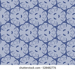 Abstract background. Vector seamless pattern. Blue geometric seamless pattern in modern stylish