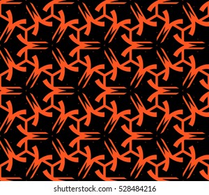 Abstract background. Vector seamless pattern. Orange geometric seamless pattern in modern stylish