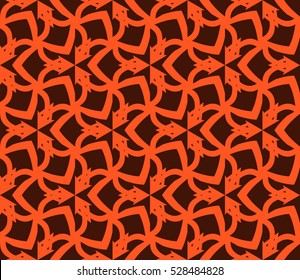 Abstract background. Vector seamless pattern. Orange geometric seamless pattern in modern stylish