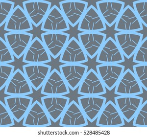 Abstract background. Vector seamless pattern. Blue geometric seamless pattern in modern stylish