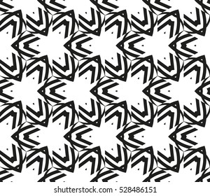 Abstract background. Vector seamless pattern. Black and white geometric seamless pattern in modern stylish