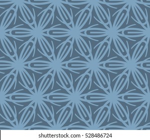 Abstract background. Vector seamless pattern. Blue geometric seamless pattern in modern stylish