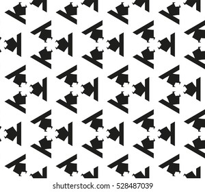 Abstract background. Vector seamless pattern. Black and white geometric seamless pattern in modern stylish