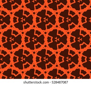 Abstract background. Vector seamless pattern. Orange geometric seamless pattern in modern stylish