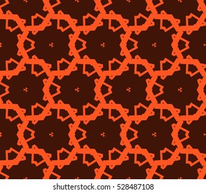 Abstract background. Vector seamless pattern. Orange geometric seamless pattern in modern stylish