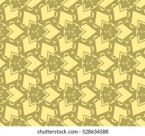 Abstract background. Vector seamless pattern. Yellow geometric seamless pattern in modern stylish