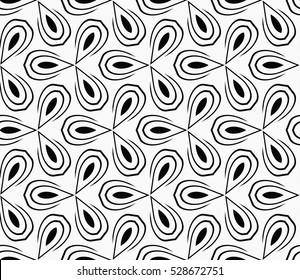 Abstract background. Vector seamless pattern. Black and white geometric seamless pattern in modern stylish