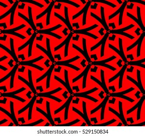 Abstract background. Vector seamless pattern. Red geometric seamless pattern in modern stylish