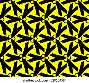 Abstract background. Vector seamless pattern. Yellow geometric seamless pattern in modern stylish