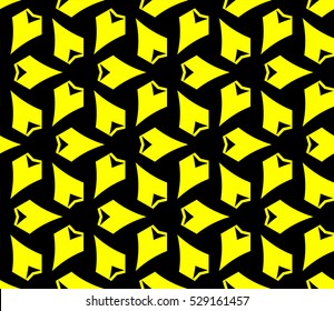 Abstract background. Vector seamless pattern. Yellow geometric seamless pattern in modern stylish