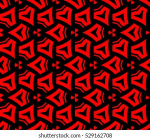 Abstract background. Vector seamless pattern. Red geometric seamless pattern in modern stylish