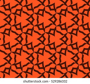 Abstract background. Vector seamless pattern. Orange geometric seamless pattern in modern stylish