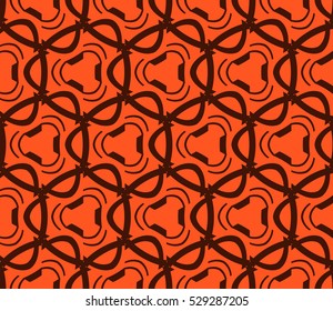 Abstract background. Vector seamless pattern. Orange geometric seamless pattern in modern stylish