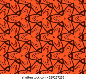 Abstract background. Vector seamless pattern. Orange geometric seamless pattern in modern stylish