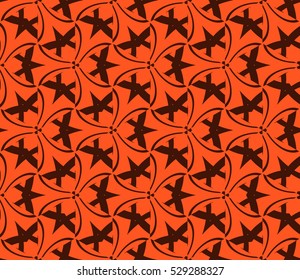 Abstract background. Vector seamless pattern. Orange geometric seamless pattern in modern stylish