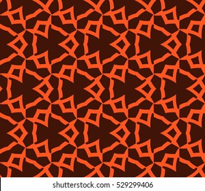 Abstract background. Vector seamless pattern. Orange geometric seamless pattern in modern stylish