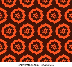 Abstract background. Vector seamless pattern. Orange geometric seamless pattern in modern stylish