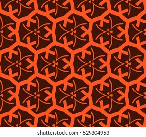 Abstract background. Vector seamless pattern. Orange geometric seamless pattern in modern stylish