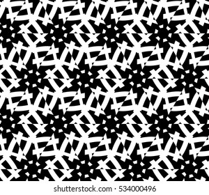 Abstract background. Vector seamless pattern. Black and white geometric seamless pattern in modern stylish