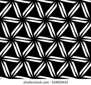 Abstract background. Vector seamless pattern. Black and white geometric seamless pattern in modern stylish