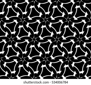 Abstract background. Vector seamless pattern. Black and white geometric seamless pattern in modern stylish