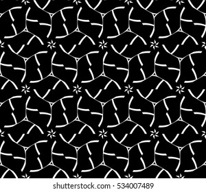 Abstract background. Vector seamless pattern. Black and white geometric seamless pattern in modern stylish