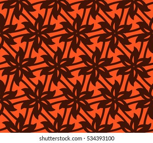 Abstract background. Vector seamless pattern. Orange geometric seamless pattern in modern stylish