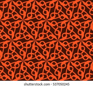 Abstract background. Vector seamless pattern. Orange geometric seamless pattern in modern stylish