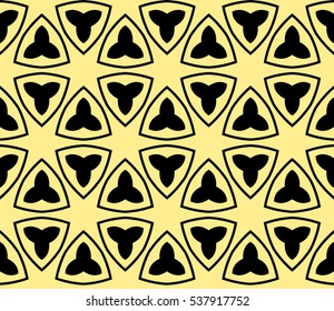 Abstract background. Vector seamless pattern. Yellow geometric seamless pattern in modern stylish