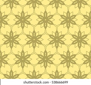 Abstract background. Vector seamless pattern. Yellow geometric seamless pattern in modern stylish