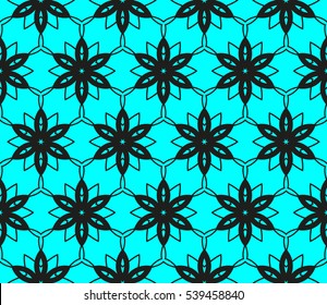 Abstract background. Vector seamless pattern. Blue geometric seamless pattern in modern stylish