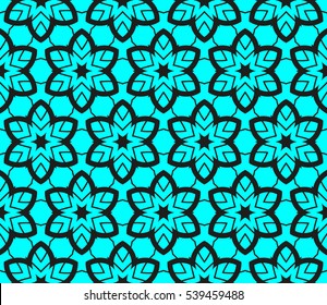Abstract background. Vector seamless pattern. Blue geometric seamless pattern in modern stylish