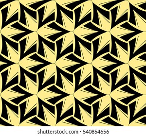 Abstract background. Vector seamless pattern. Yellow geometric seamless pattern in modern stylish