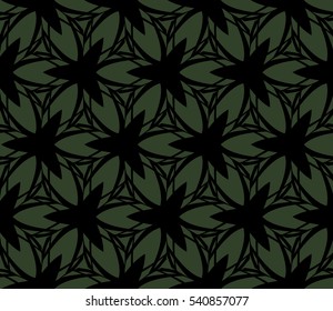 Abstract background. Vector seamless pattern. Green geometric seamless pattern in modern stylish