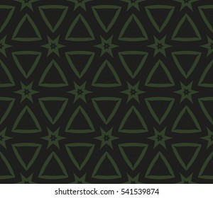 Abstract background. Vector seamless pattern. Green geometric seamless pattern in modern stylish