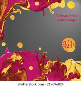 Abstract background. Vector abstract spot. Abstract banner paints. Background for banner, card, poster, poster, identity,web design.Enamel. Isolated. Bright tasty colors.