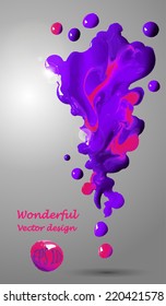 Abstract background. Vector abstract spot. Abstract banner paints. Background for banner, card, poster, poster, identity,web design.Enamel. Isolated. Bright tasty colors.