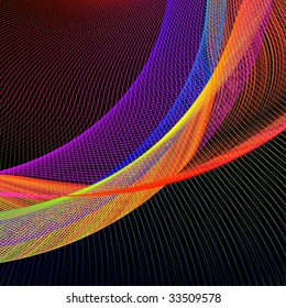 abstract background, vector, stylized waves, place for text